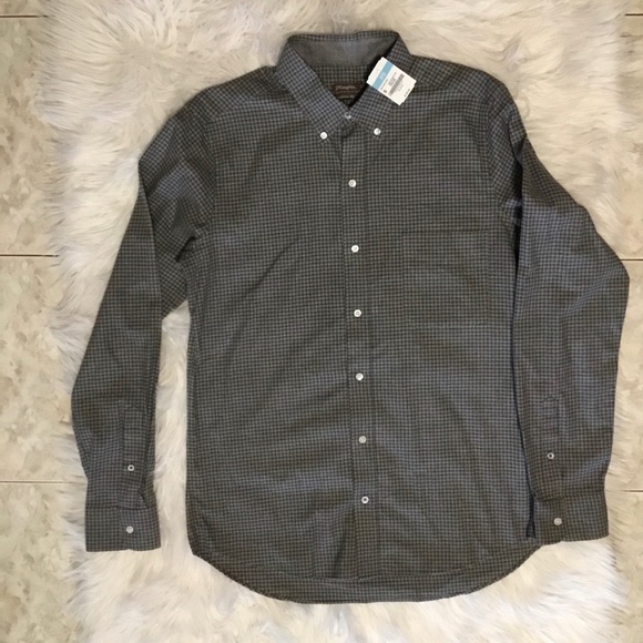J. McLaughlin Other - J. McLAUGHLIN WESTEND GREY, BLACK, TAN MINI PLAID MODERN FIT SHIRT/SIZE S/ NWT